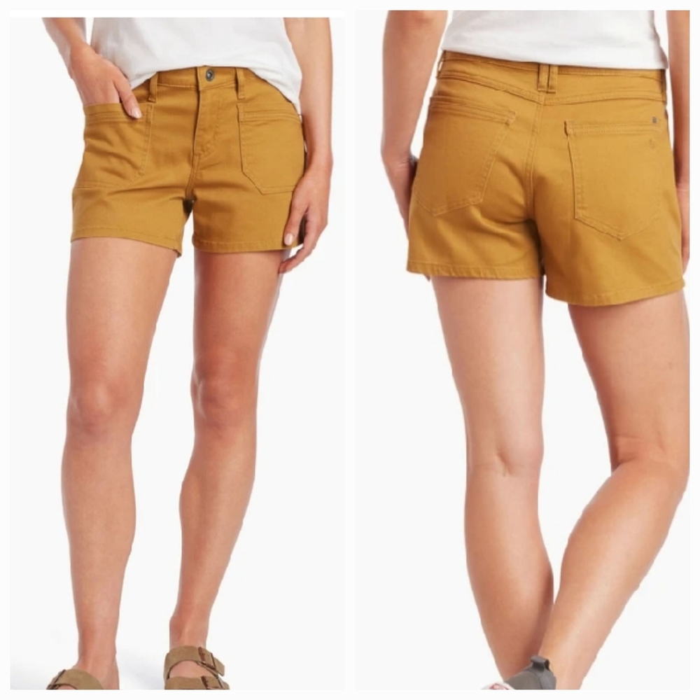 Kuhl Womens Kontour Shorts 4" Harvest Brown Size 14